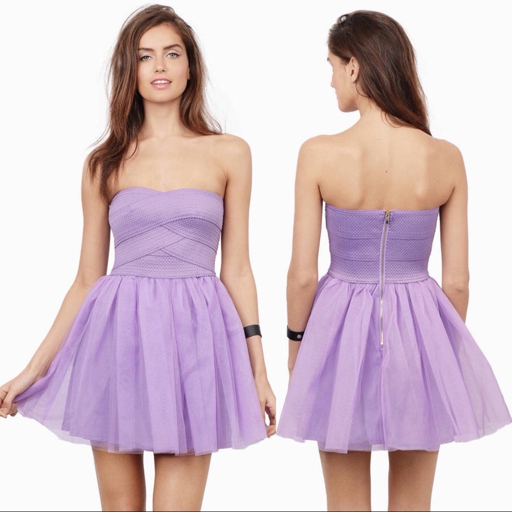 TOBI BETTHENY LAVENDER TULLE SKATER DRESS